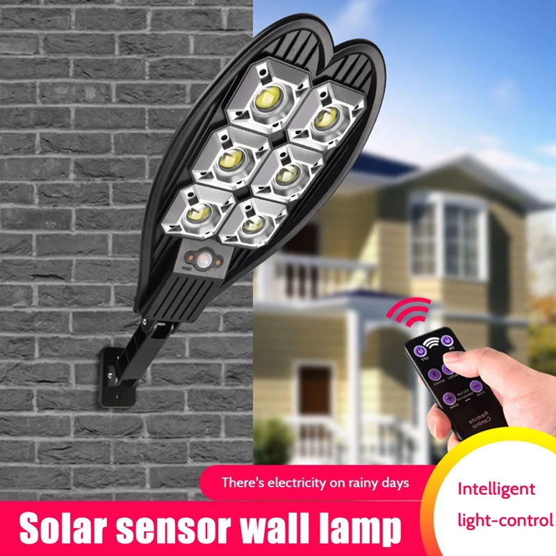 

108COB Solar LED Street Light Waterproof Remote Control PIR Motion Sensor Solar Lamp For Garden Security Wall Light