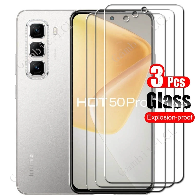 1-3PCS Tempered Glass For Infinix Hot 50 Pro 6.78 Protective ON InfinixHot50Pro Hot50Pro 50Pro X6881 Screen Protector Cover Film