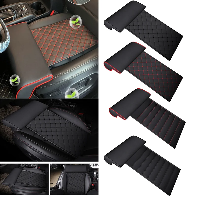 

Car Seat Extender Leg Cushion For Driver Leather Universal Leg Support Pillow Cover Memory Foam Auto Seat Extender Padding Mat