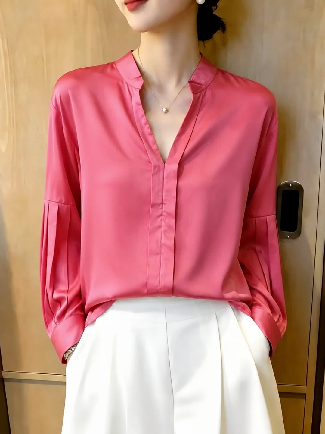 Korean Style Long Sleeve Sweet Anti-Uv Shirt Women's Fashion Commuting Shirt Autumn Design Sensation  And Youthful Top