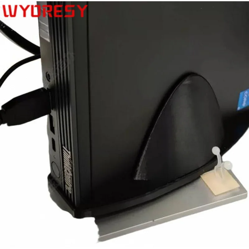 WYORESY for Lenovo (M70q/M80q/M90q/P340/P360) Premium Vertical Desktop Stand Shock Absorption Anti-Sway Mini PC Host Parts