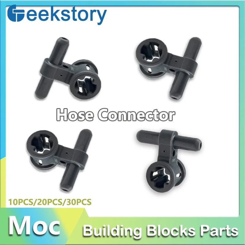 

10PCS/20PCS/30PCS 2Way Compressed Air Shaft Connector MOC Bricks Technical Parts Hose Connector DIY Building Block 6020189 99021