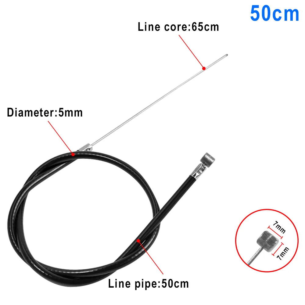 Universal From 50cm to 200cm Brake Cable Front Rear Drum Brake Line Rear Wire Pull Wire for Electric Scooter Accessories