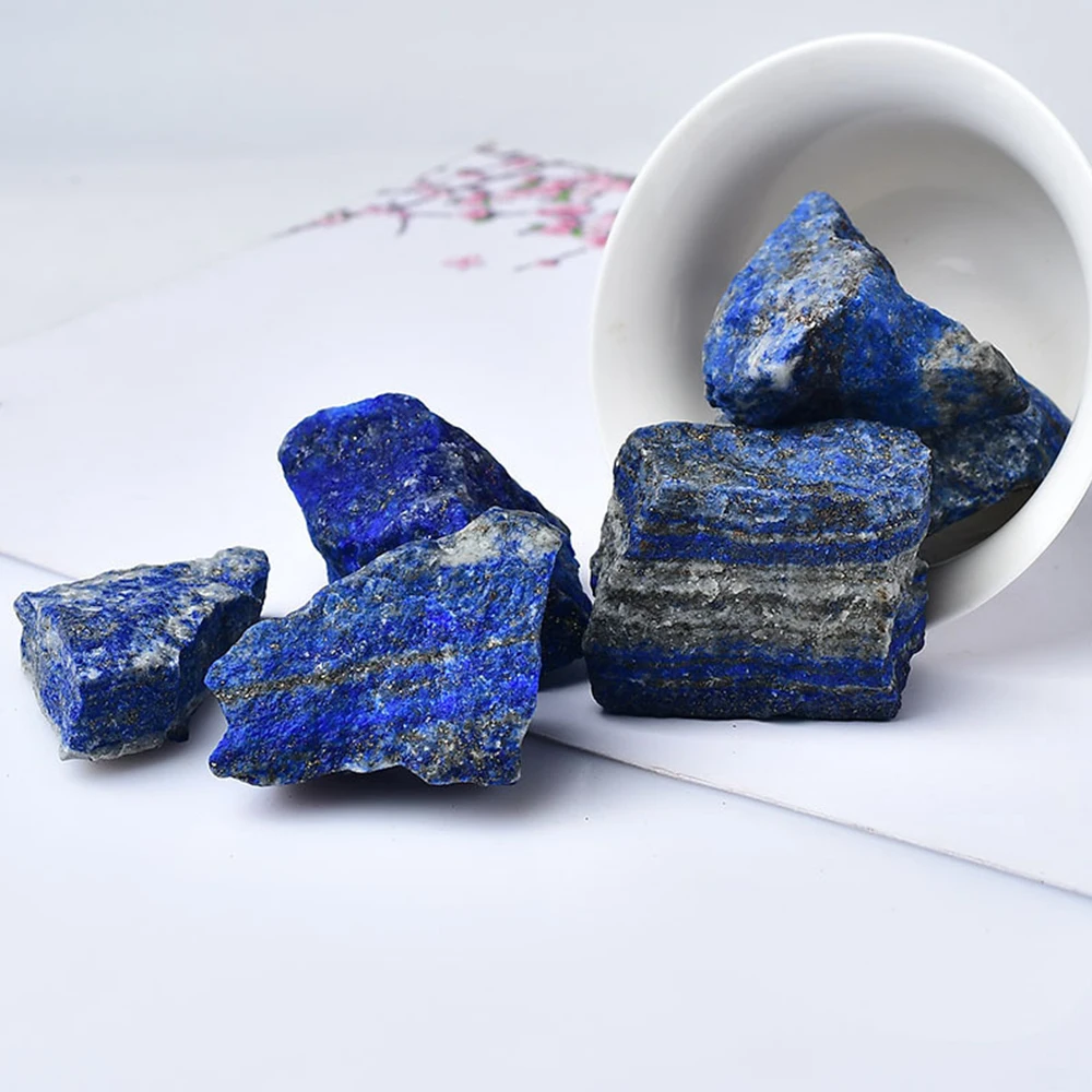 50-200g Natural Lapis Lazuli Crystal Blue quartz crude ore ore Mineral Crystal Mineral specimen Room decoration