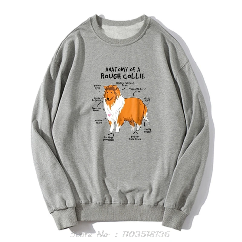 SWomenbeauty Anatomy Of A Rough Collie Funny Dog Puppy Gift Hoodie Cotton Women Men Oversized Sweatshirt Clothing Streetwear