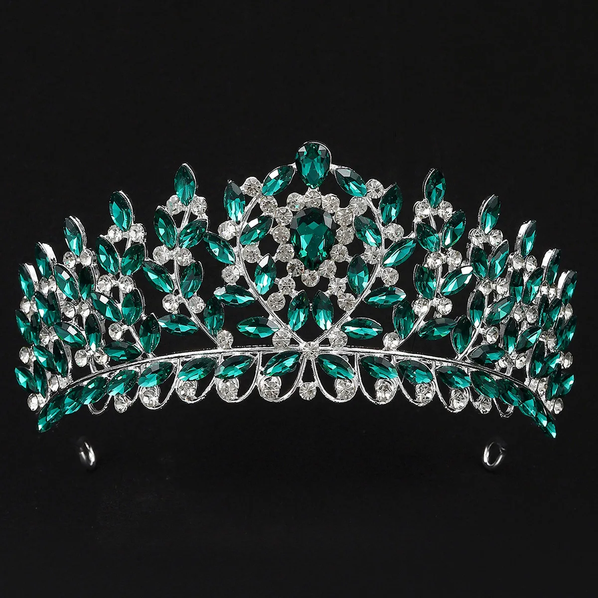 DIEZI Korean Pink Opal Crystal Crown For Women Girls Elegant Bride Queen Bridal Tiaras Hair Accessories Wedding Gift Headbands