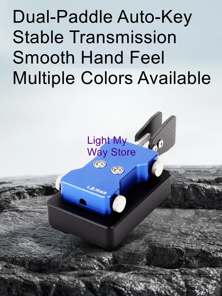 Dual-Paddle Automatic Key Shortwave Radio Transmitting Key 3.5mm Audio Plug CW Morse Code