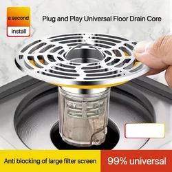Floor Drain Odor Prevention Core Large Filter Screen Bathroom Sewer Odor Prevention Device Sealing Cover Sealing Mouth