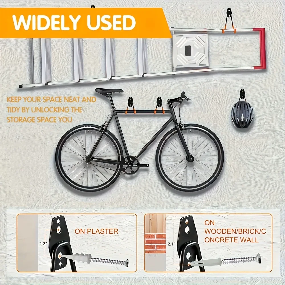 1pc Heavy Duty Steel Garage Wall Hooks Wall Mount Storage for Tools Bikes Ladders Garden Supplies view 5