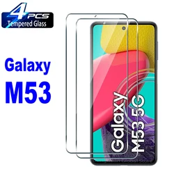 삼성 갤럭시 M53 5G HD 화면 보호 유리 필름용 1/2/3/4 강화 유리