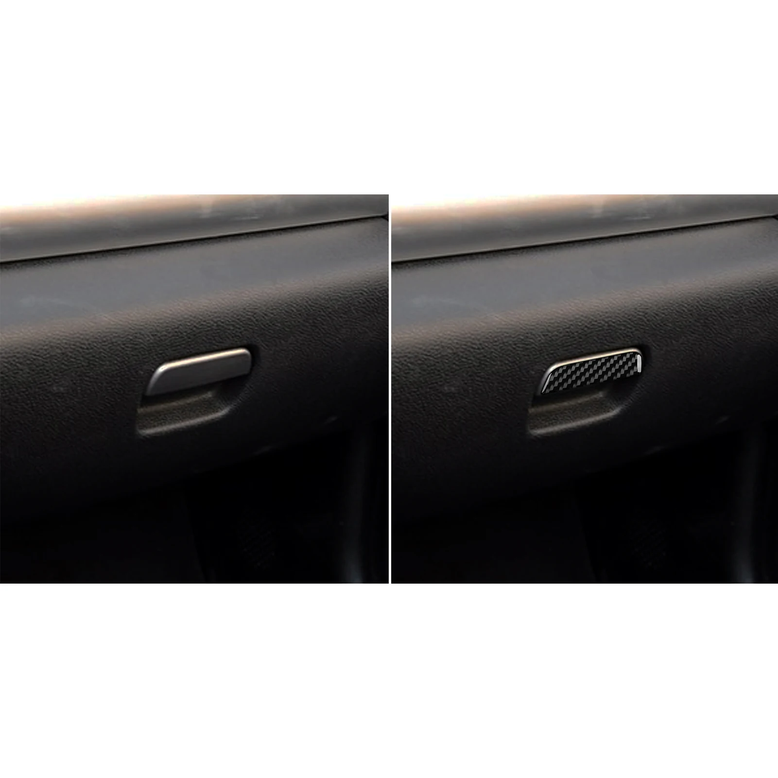 Real Carbon Fiber Car Accessories Glove Storage Cover Soft Sticker For Mercedes Benz SLK R171 2004 2005 2006 2007 2008 2009 2010 - view 4