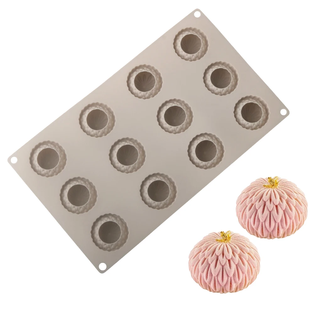 Kitchen Bakeware Chrysanthemum Cherry Blossom Pudding Cup Olive Design Silicone Cake Mold Mousse Cake Molds Chocolate Mould