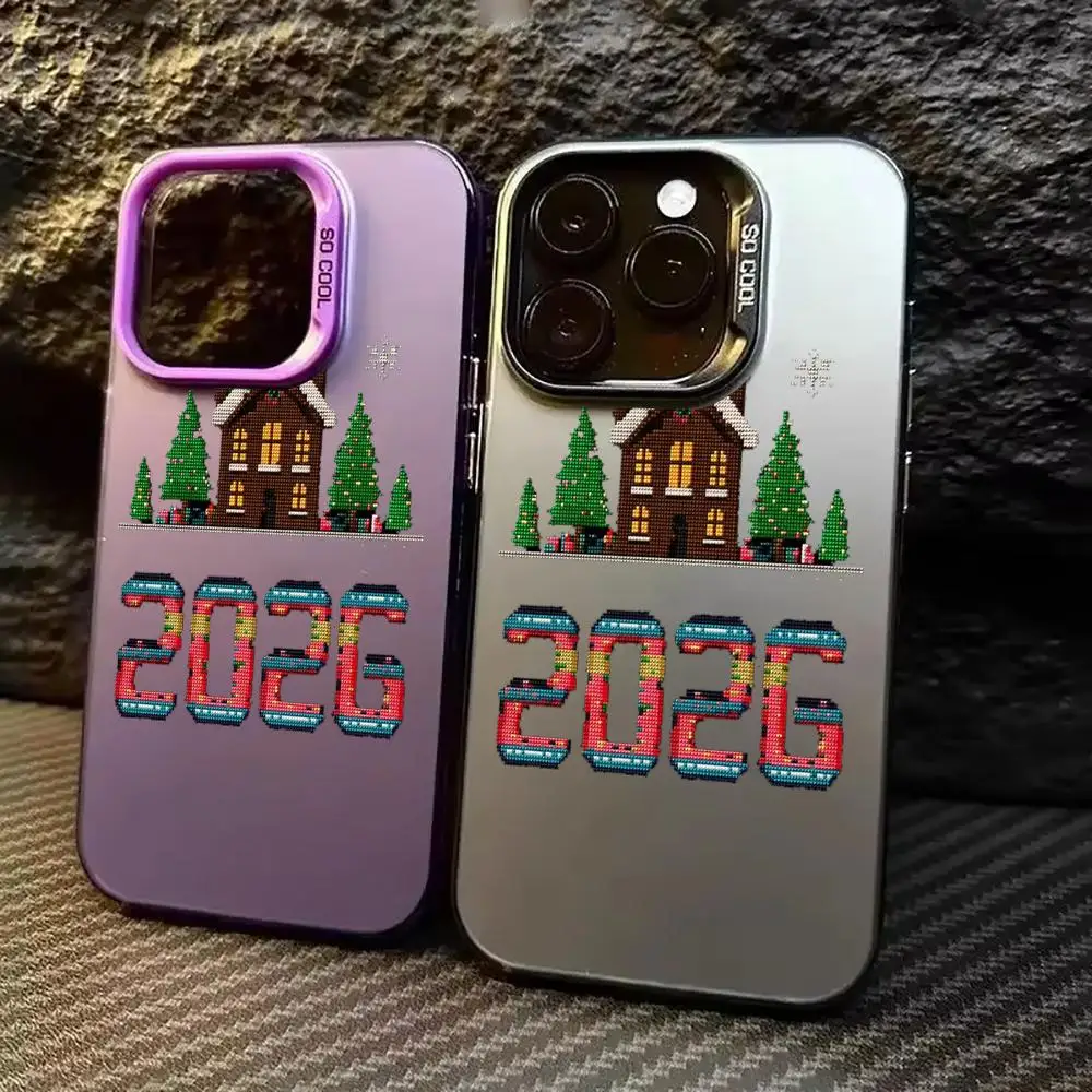 เคสโทรศัพท์ปีใหม่ 2026 เหมาะสำหรับ iPhone 17 16 15 14 13 12 11 Pro/Max/Plus ป้องกันการตกกระแทกและกันแรงสั่นสะเทือน