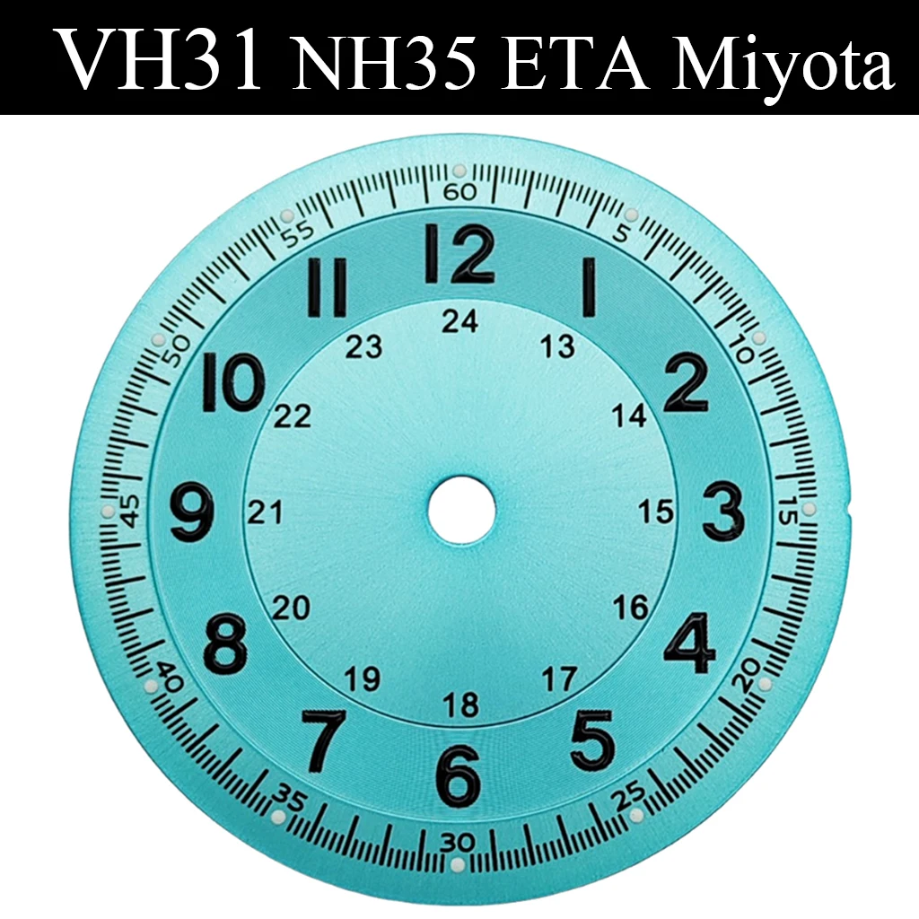 29mm VH31 Watch Dial Luminous For VH31 NH35 ETA 2824 2836 Miyota 8215 8205 Watch Automatic Movement