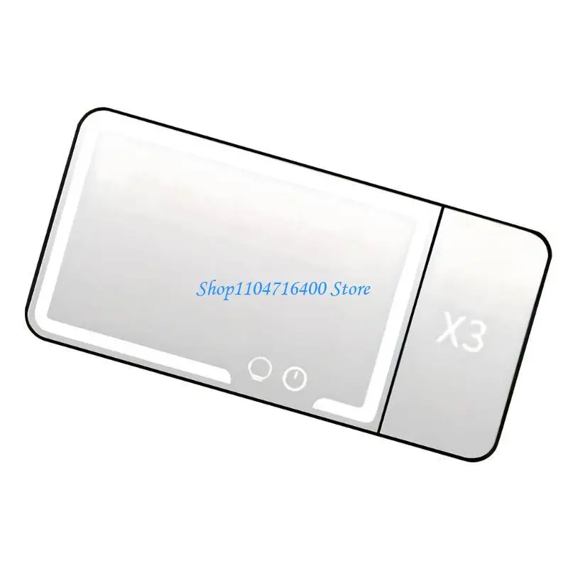 y1gd Touch Controlled Car Makeup Mirror With Threefold Magnification Threefold Color Temperature LED Lighting Movable Barrier
