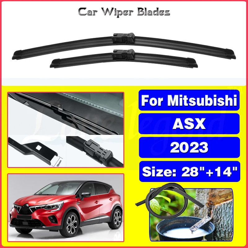 

Car Front Wiper Blades For Renault Captur Mitsubishi ASX XJB HJB HJE MK2 2020 - 2023 Windshield Windows Auto Accessories 28"+14"