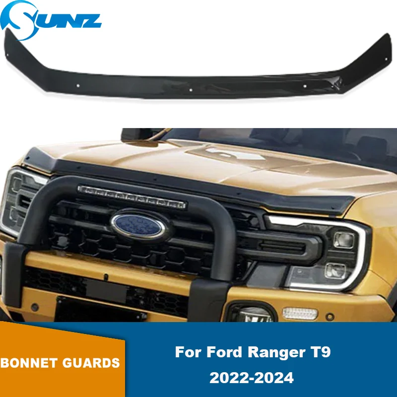 

Bonnet Guard For Ford Ranger T9 2022 2023 2024 Car Bug Shield Bonnet Protector Scoops Hoods Guards Tinted Guard Accessories