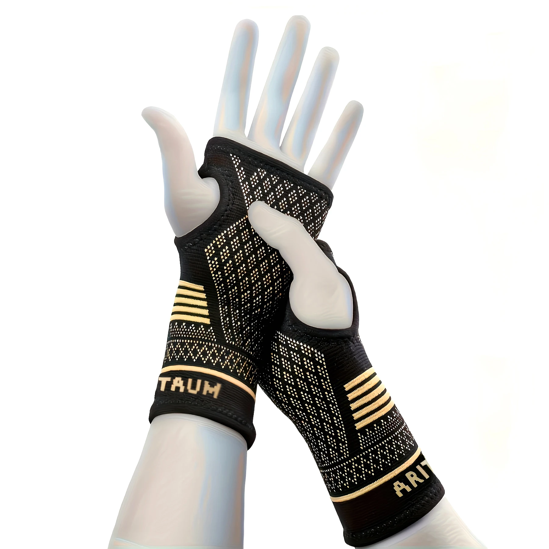 

1 Pair of Copper Ion Sports Palm and Wrist Gloves Basketball Housework Leisure Entertainment Typing Tennis High-Quality Protective Equipment