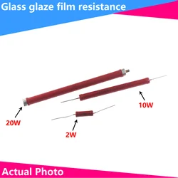 RI80 Red resistance 2W 10W 20W Glass glaze film 20K50K200M30M1K300K500M non-inductive high voltage resistance