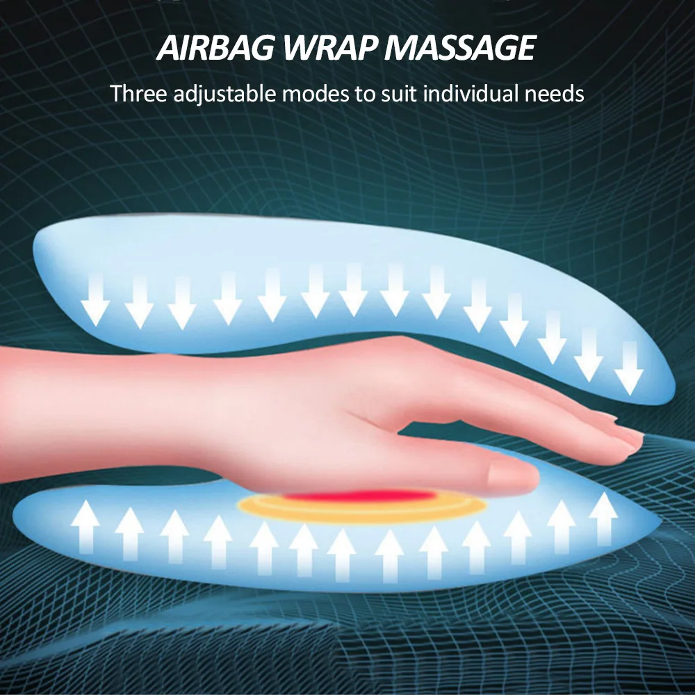 3 طرق وسادة هوائية التفاف الضغط مُدلك يدوي الضغط العميق العجن الكهربائية مُدلك يدوي ضغط اليد تدليك النخيل Divece