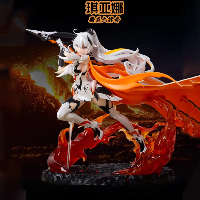 

24cm Collapse 3 Herrscher Of The Sky Gk Herrscher Of Fire Kiana Battle Scene Gentleman Collectible Pvc Figures Model Ornaments