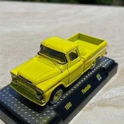 Diecast Original 1:64 Scale 1959 Fleetside Pickup Simulation Alloy Car Model Collectible Toy Gift Souvenir Decration