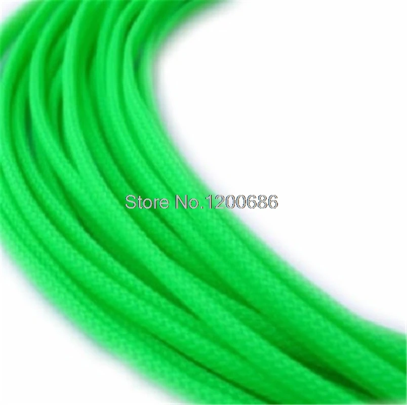 5M 3MM 16AWG 18AWG Cable Protection Sleeve Shielding Sheathing Auto Wire Harnessing Black Nylon Braided Cable Sleeving