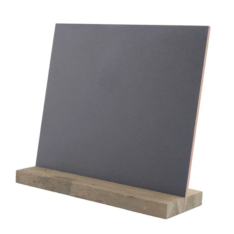 6 عبوات من لافتات سبورة الطباشير الريفية مع حامل خشبي لعلامات زينة الزفاف ملصقات سبورة مقاس 6 × 5 بوصة