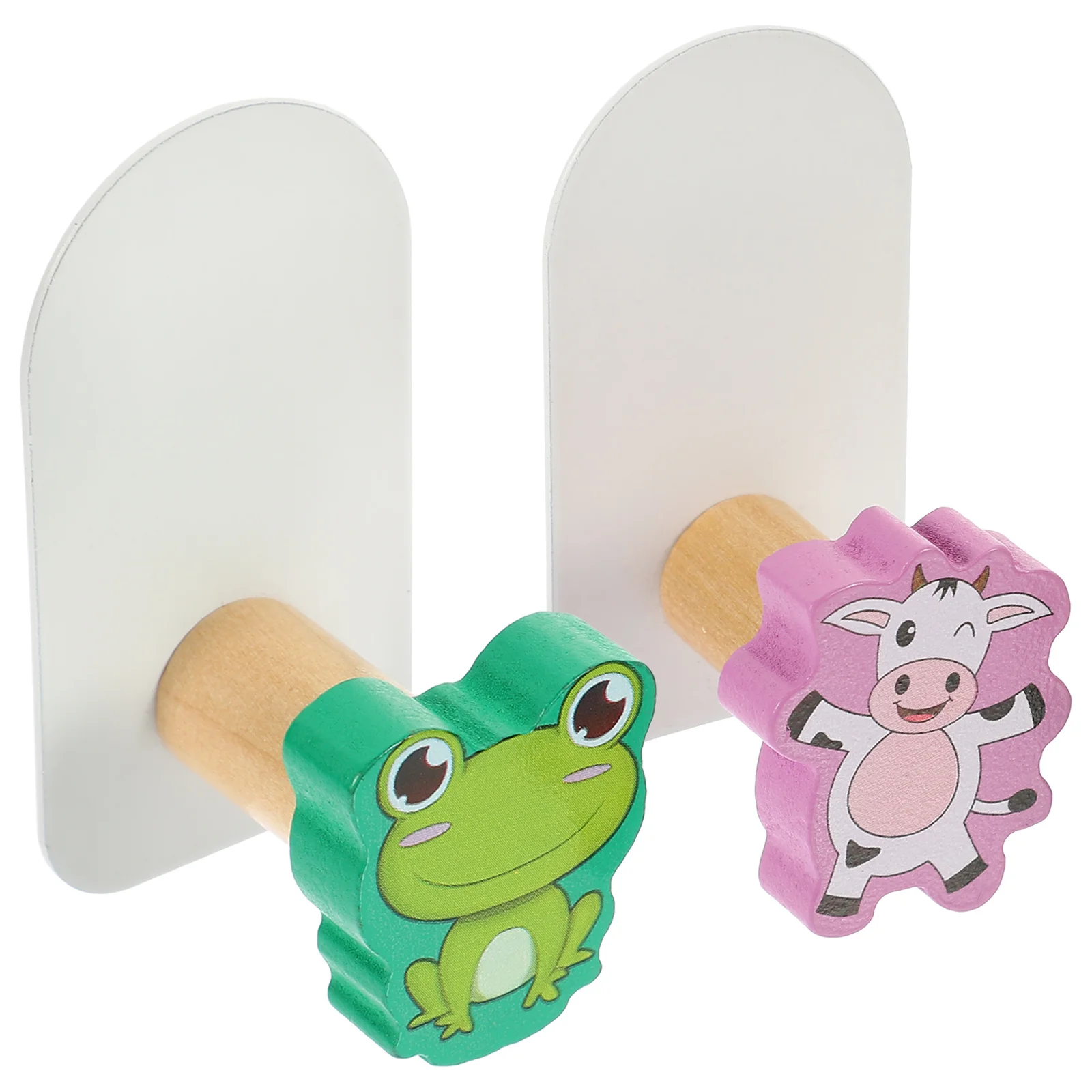 2 قطعة شماعات الرسوم المتحركة الحديثة الحد الأدنى مادة موثوقة وقت خدمة طويل الأمد للمناشف معاطف القبعات المحفظة