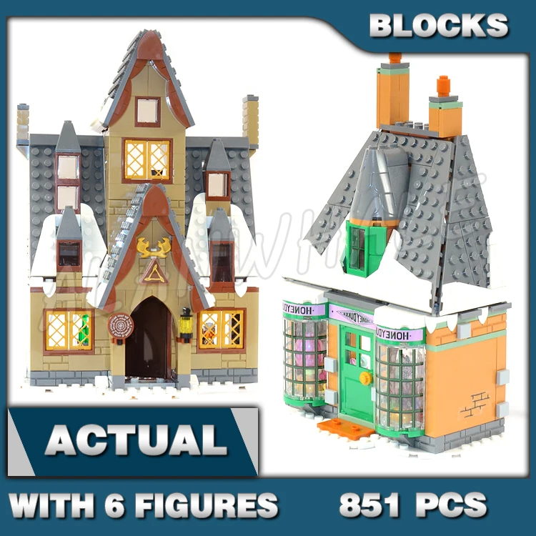 

851pcs Magical World of Wizards Hogsmeade Village Visit Sweetshop Broomsticks Pub 19070 Building Block Toy Compatible With Model