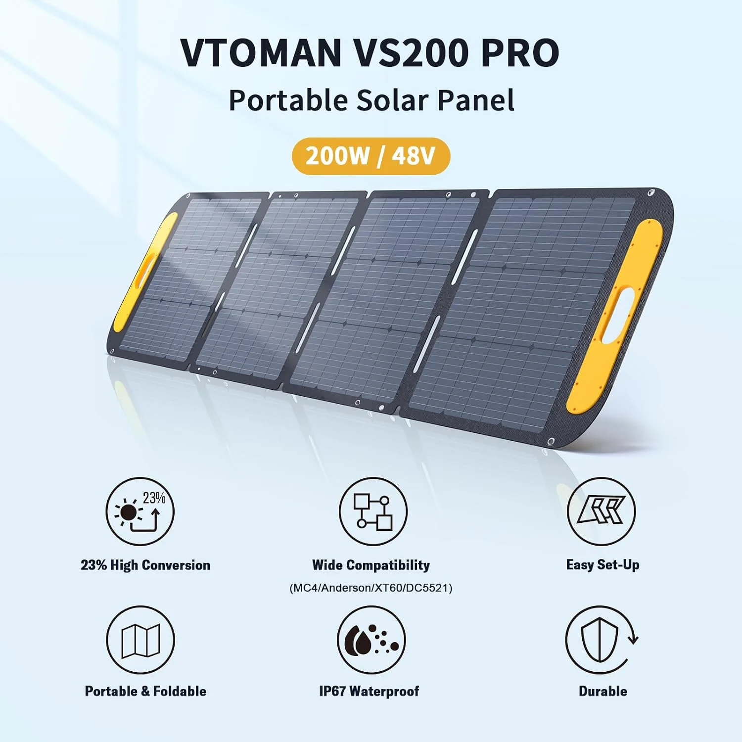 VTOMAN VS200 Pro Foldable Sola - Solar Panel 200W 评论和价格