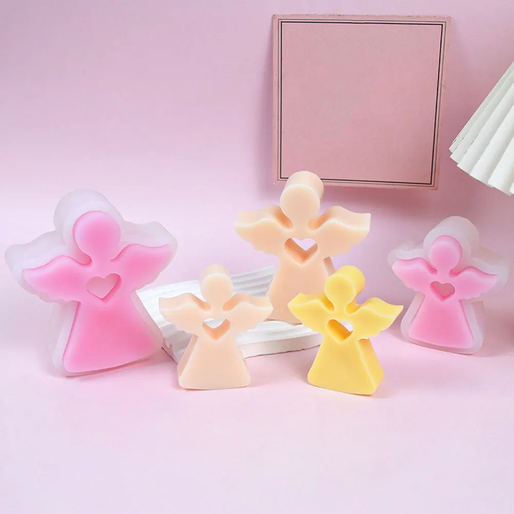 

2Pcs Angel Silicone Mold Flexible Durable Easy Use Mold for DIY Making Angel Silicone Molds Handcrafting DIY Molds