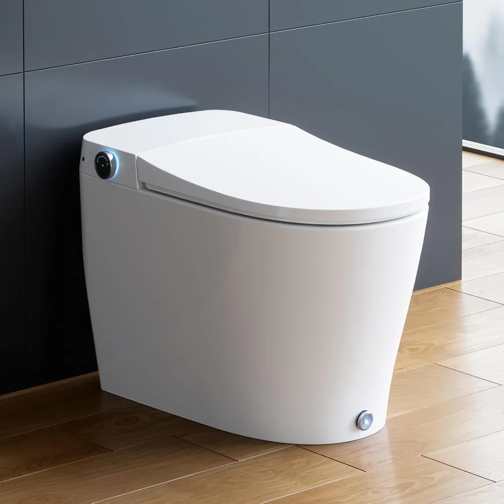 WC per bidet aggiornato con pompa per bassa pressione dell'acqua, coperchio di apertura/chiusura automatica, bidet per acqua calda istantanea, sedile riscaldato, scarico automatico