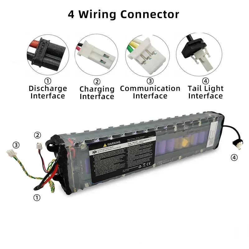 For Xiaomi MiJia Electric Scooter M365 Battery Pack with Communication 36V 7800mAh 18650 4 Ports Built-in BMS Protection