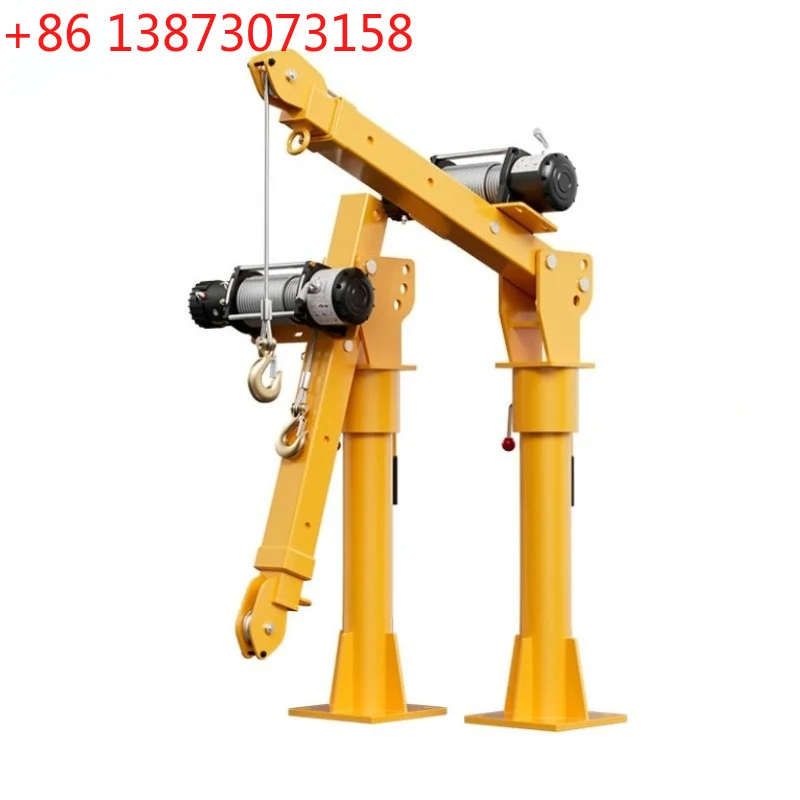 Small vehicle-mounted cantilever crane, truck-mounted crane, winch crane, mobile lifting and loading and unloading artifact