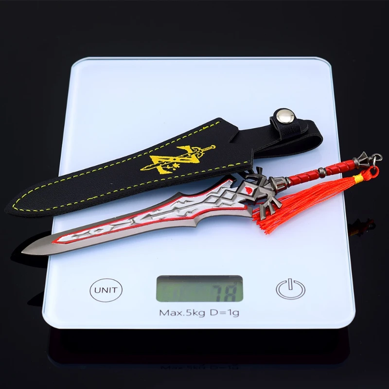Épée de la garde royale périphérique de jeu Zeldaa, 20cm/7,87 pouces, arme en métal, ornement artisanal, couverture en cuir, jouet pour cadeaux d'anniversaire pour garçons