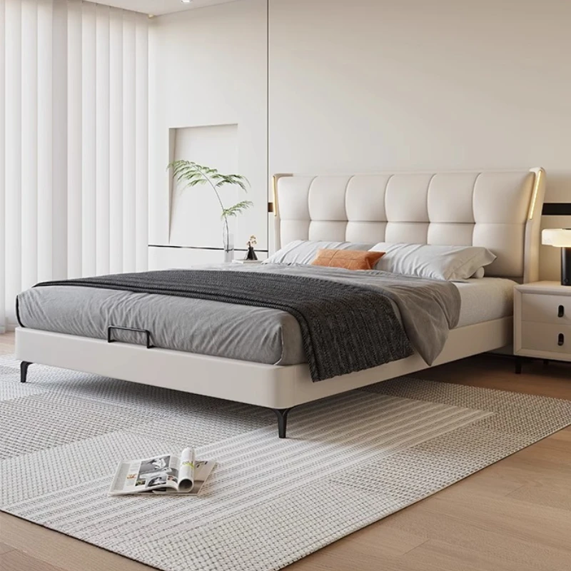 

Modern Unique Bed Nightstands Minimalist Frame Bedroom Storage Bed Lounge Sleeping Muebles Para El Hogar House Accessories