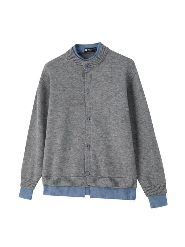 

Casual Sle Color Blo Men's Knitted Sweater Cardigan round Ne Long Sve Lazy Faion Autumn Trendy Brand Warm Outerwear