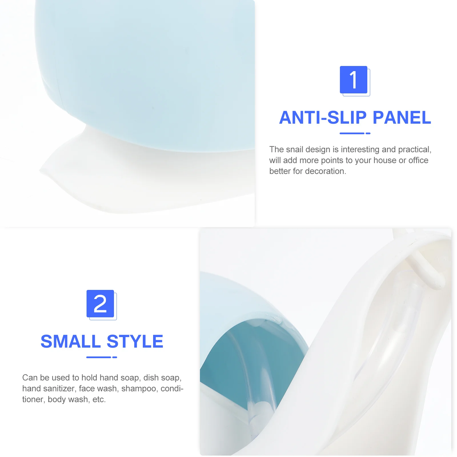 

Premium Snail Dispenser Box Smooth Finish Press Pump for Hand Soap Face Wash Emulsion Use in Bathroom Kitchen Snail