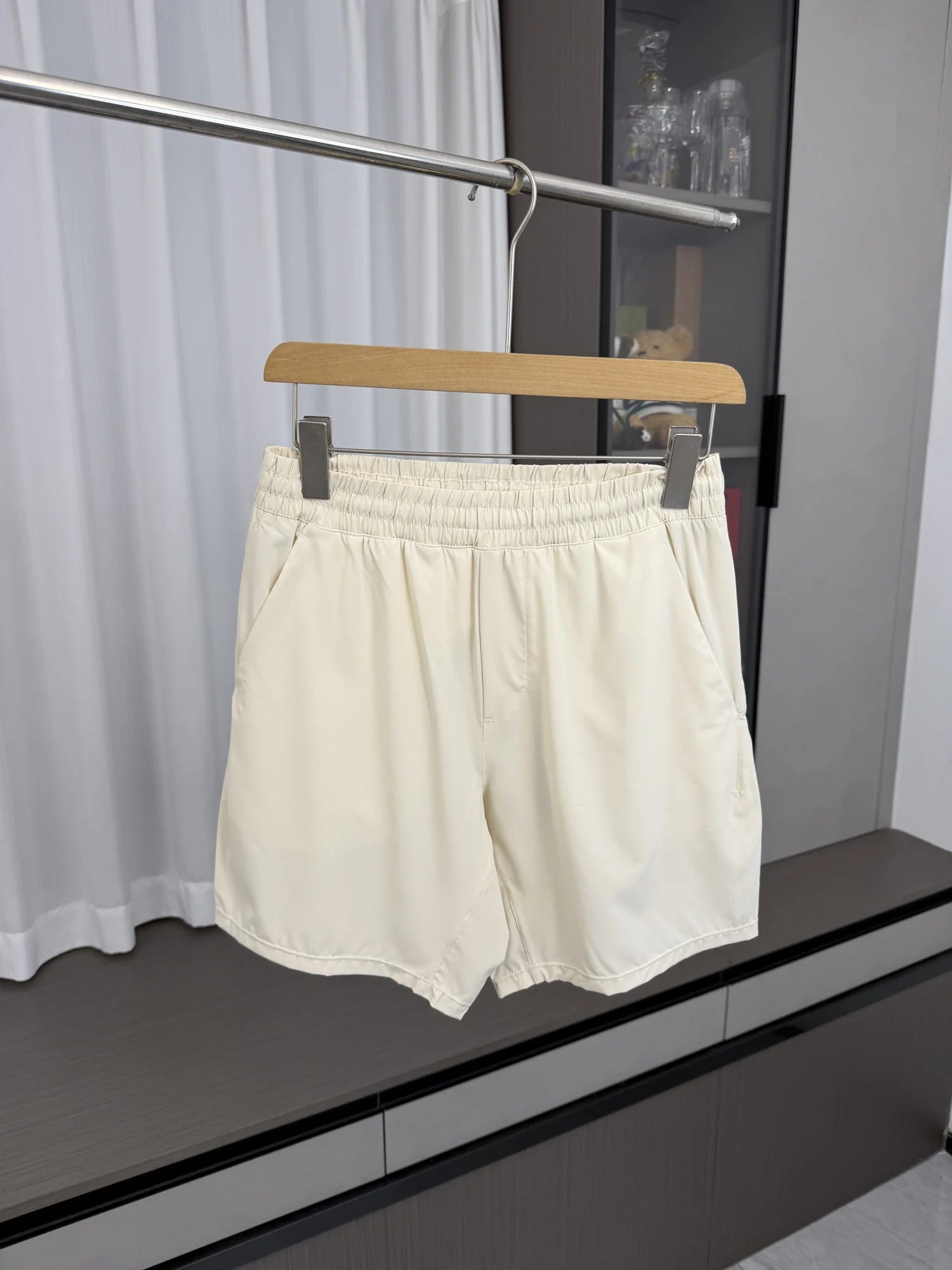 

Classic Breathable Men's Summer Sport Shorts Quick Dry Elastic Waist Casual Loose Fit Straight Leg Knee above Trendy Shorts