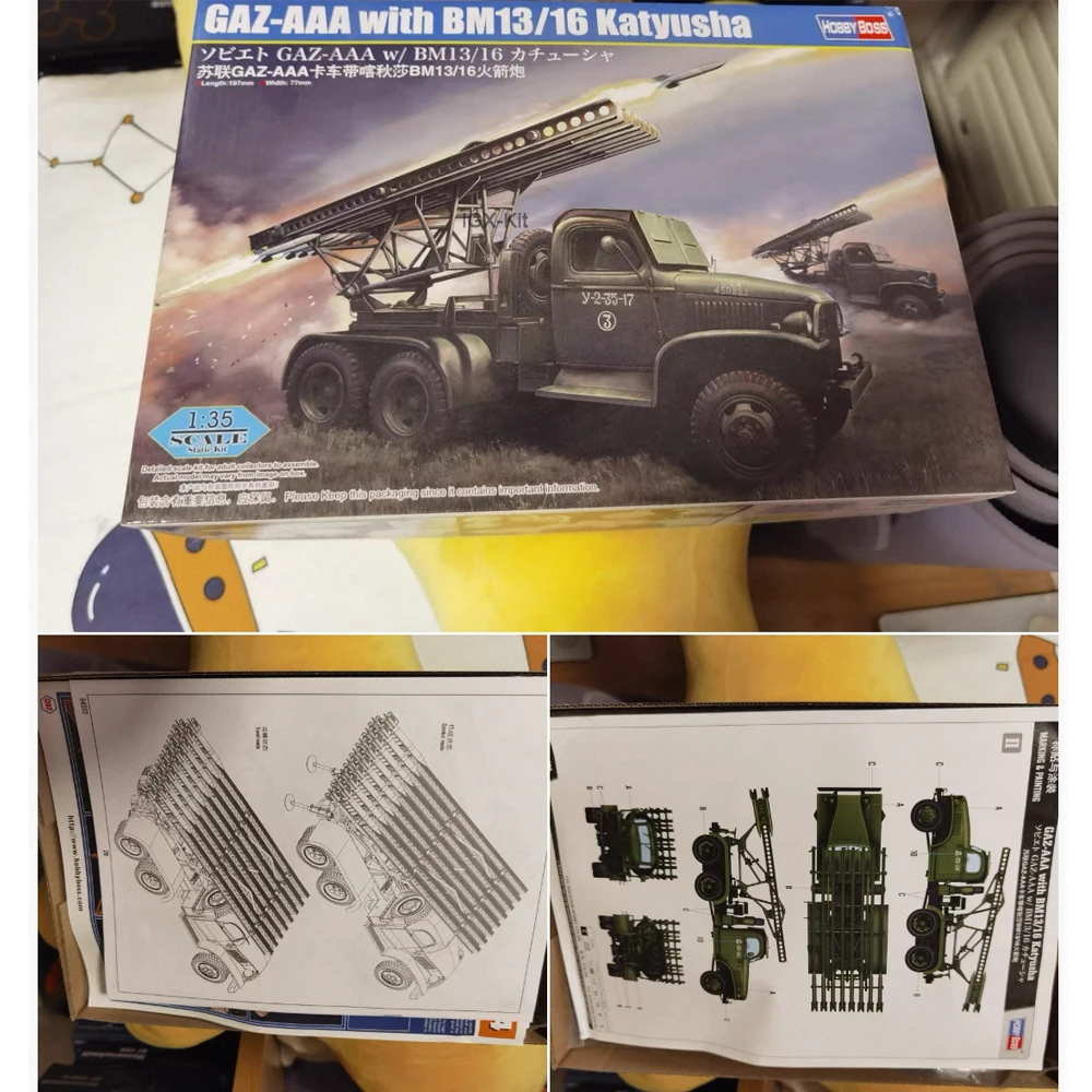 

Hobbyboss 84572 1/35 ZTL-11 CCKW-352 with BM13/16 Katyusha Static Display Hobby Display Toy Plastic Assembly Model Kit