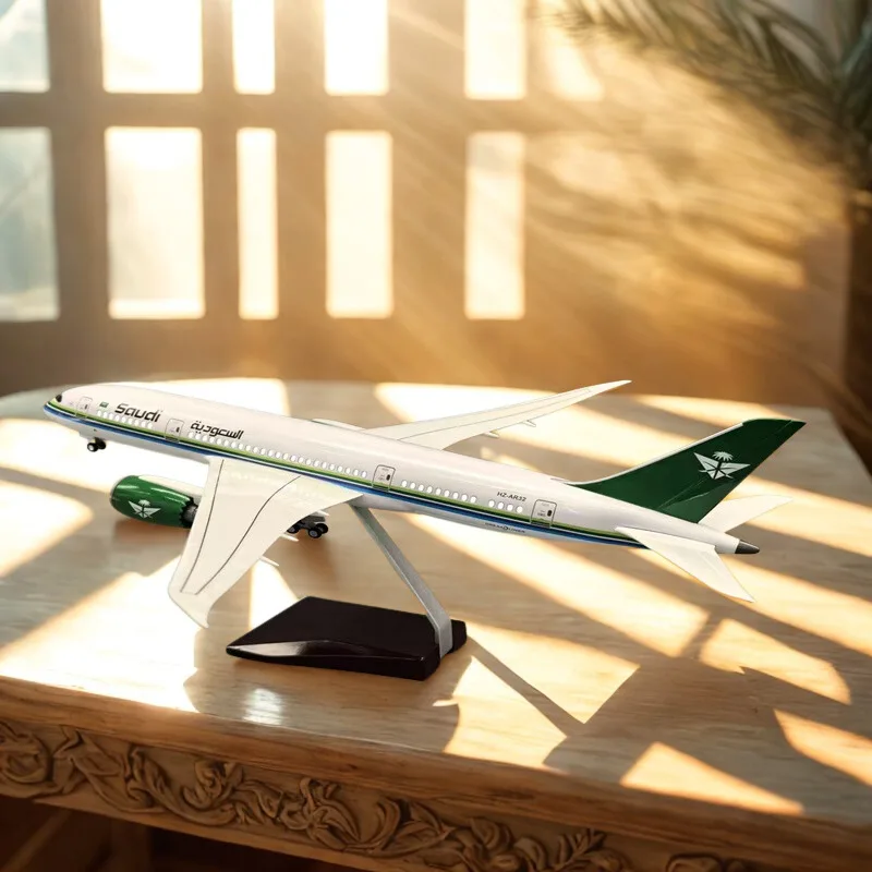 

Diecast 47CM B787 Saudi Arabian Airlines Aircraft Model 1/130 Scale Resin Airplanes for Collection Display Model Toy