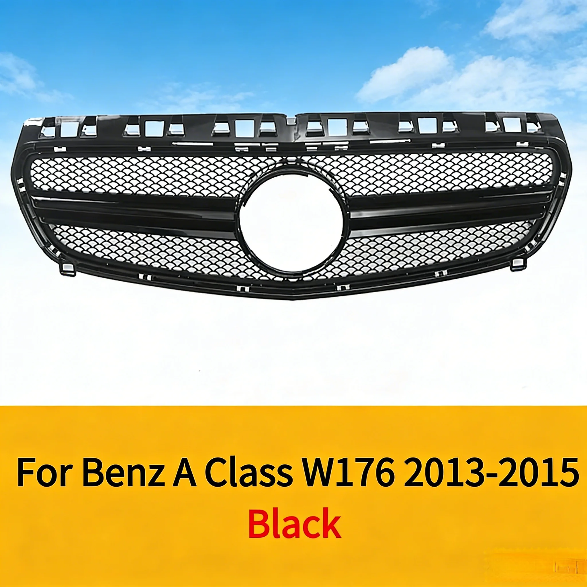 

A180 A200 A220 A250 A260 A45 GT 2013- 2015 Style Front Grille For Mercedes-Benz A Class W176 Racing Grill Mesh Tuning Accessori