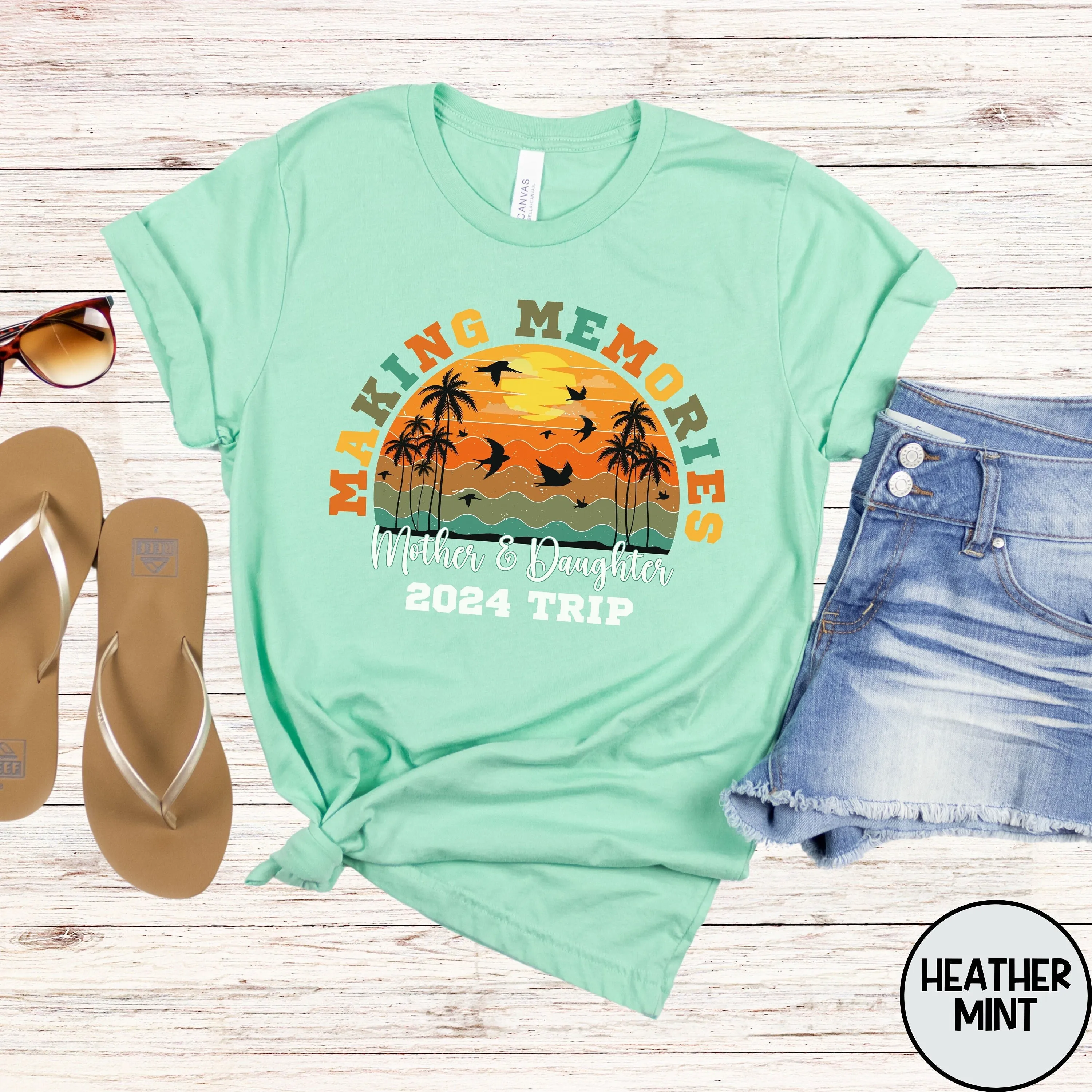 Mother Daughter Cruise T Shirt Vacation Trip Beachy Besties Travel Matching 2024