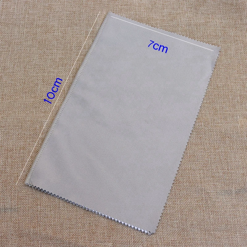 1PCS 10X7CM  Silver Polish Cloth Jewelry Cleaning Polishing Cloth Gold Silver Suede Fabric Platinum Multi Layer Tarnish Remover