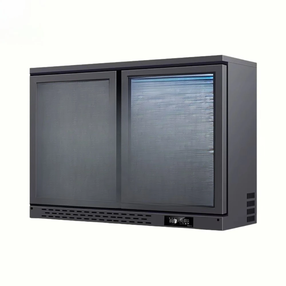 Double-door Mini Beverage bar Refrigerator Custom logo Refrigerator Glass Door Beverage Refrigerator Wine/beer Storage Cabinet