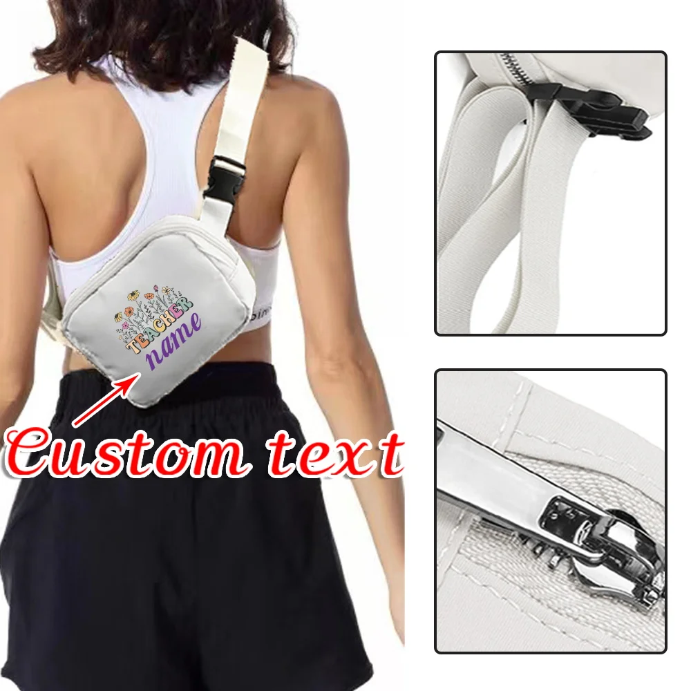 

Personalized Customized Name Waist Pocket High-quality Storage Bag Custom Products Adjustable Durable Waist Strap Fanny Pack