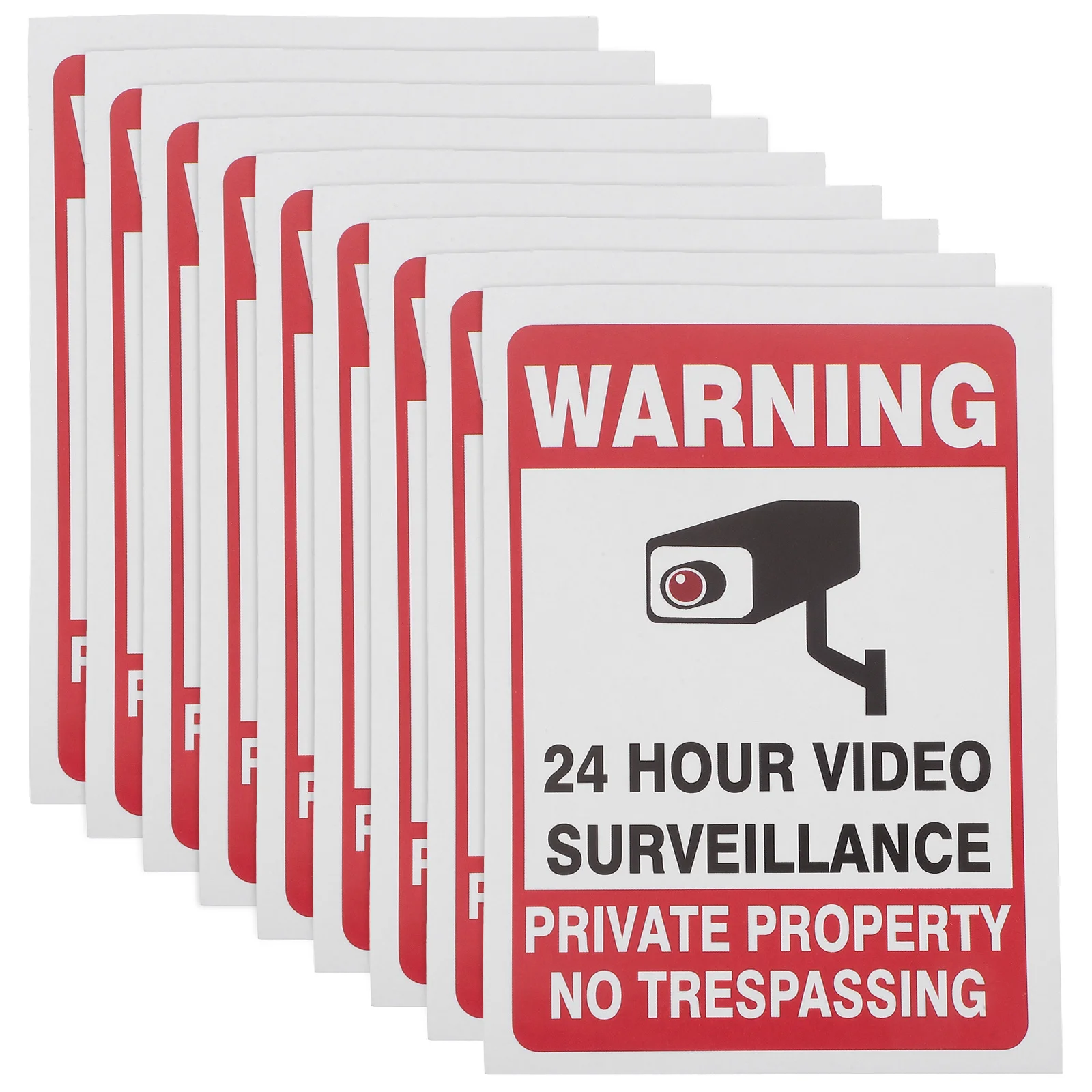 50 قطعة كاميرا الأمن تسجيل ملصق دائم في الهواء الطلق تحذير ملصق مائي ل مول مطعم مدخل السلامة التسمية لاصقة #5