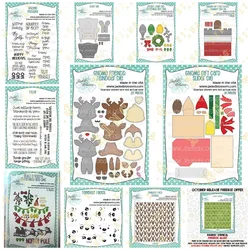 Christmas Add Ons Gnome Gift Card Metal Cutting Dies Stamps Stencil Diy Scrapbook Paper Diary Decoration Card Handmade Embossing