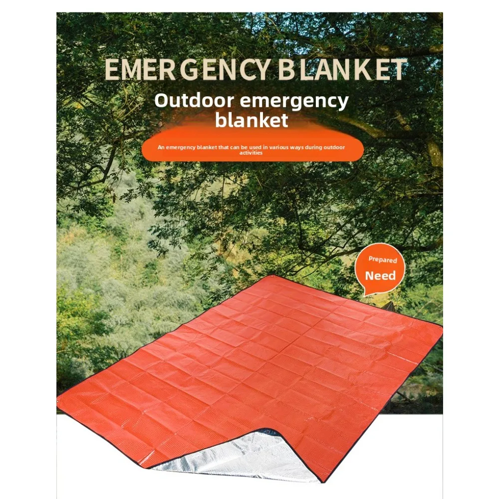 بطانية الطوارئ PE الخارجية: محمولة قابلة للطي، عازلة للتخييم والبقاء على قيد الحياة، مقاومة للرياح ومقاومة للماء